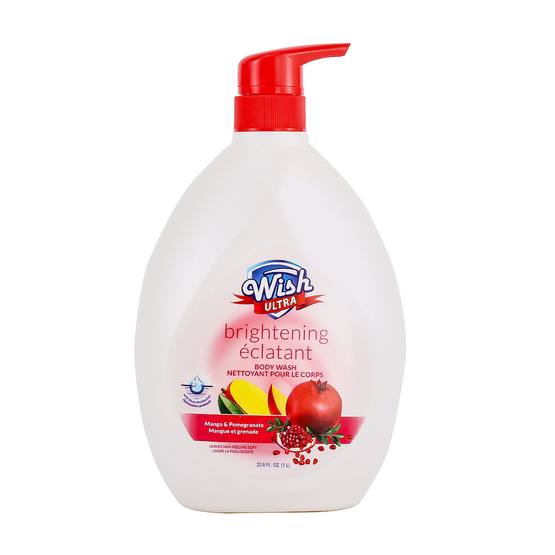 Wish Ultra Brightening Body Wash - Mango & Pomegranate 1L