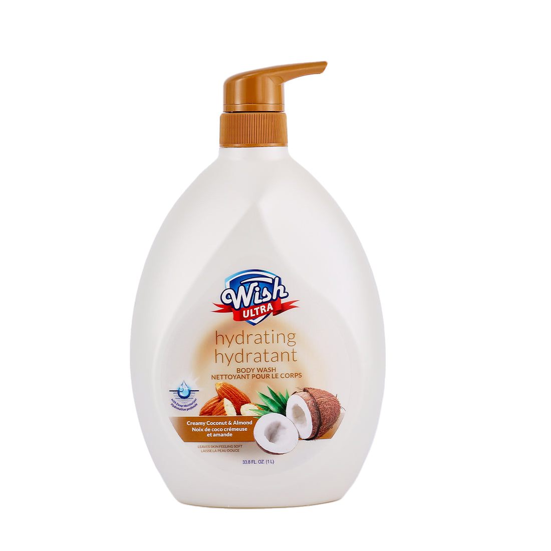 Wish Ultra Hydrating Body Wash - Creamy Coconut & Almond 1L
