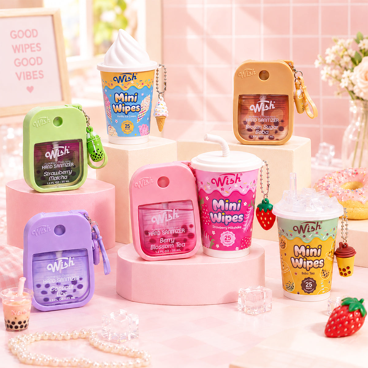 Sweet Treat Clean Collection with Clip-On Charms - 7 Pack