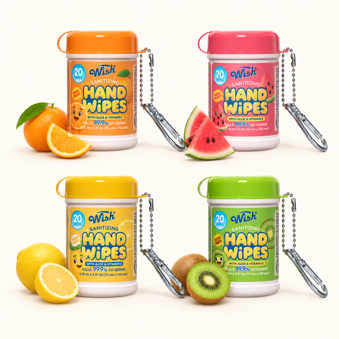 Kid-Friendly Juicy Burst Sanitizing Hand Wipes - 80 Count