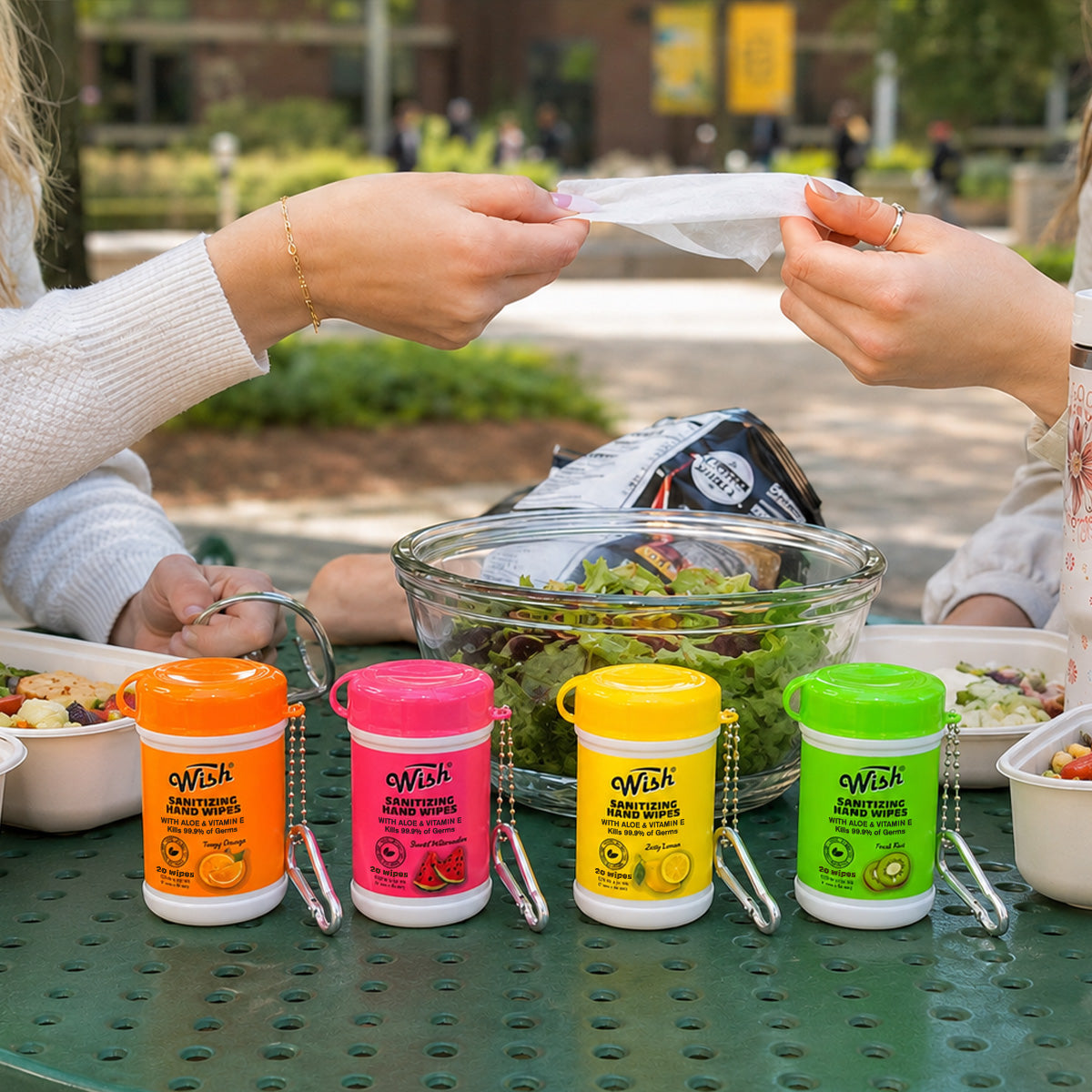 4 Fruity Scents — 20CT Sanitizing Hand Wipes (Pack of 4)