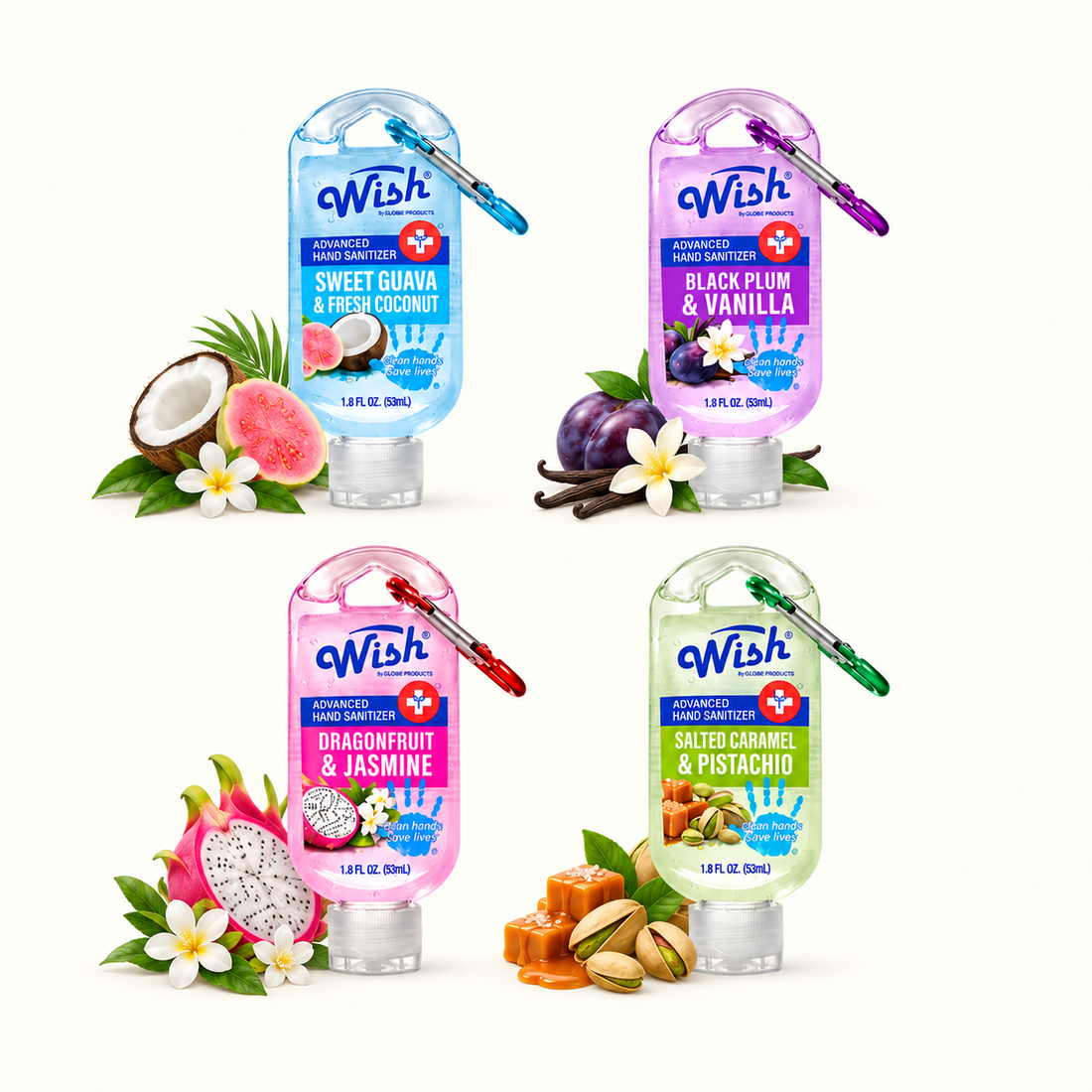 Tropical & Sweet Sanitizing Gel Series - 1.8 oz Variety Pack