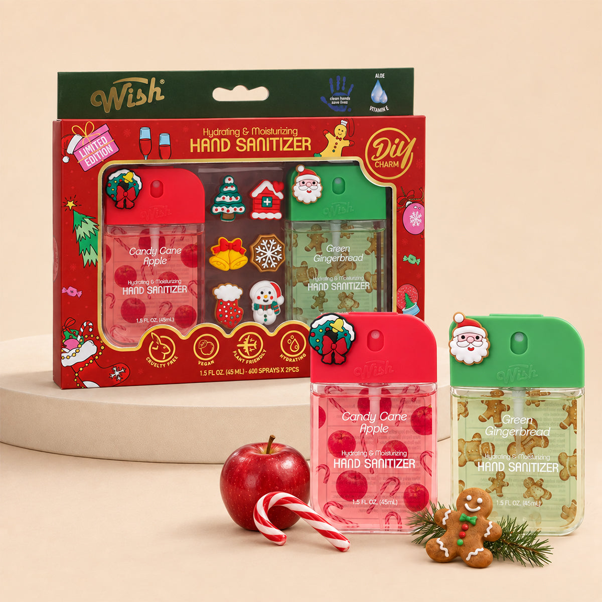 Christmas Hand Sanitizer Spray Gift Set - 45mL / 1.5 FL OZ Each