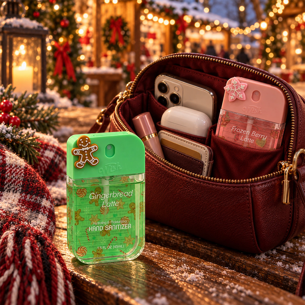 WISH Christmas Hand Sanitizer Spray Gift Set  45mL / 1.5 FL OZ Each