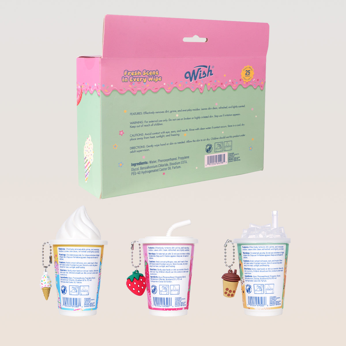 Milky Treats Mini Wipes Exclusive Gift Set – 25 Ct Each, Pack of 3