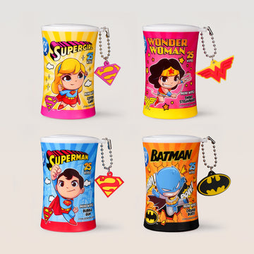 Superhero Mini Travel Wipes with Keychain - Scented Kids Wet Wipes – 25 Ct Each, Pack of 4