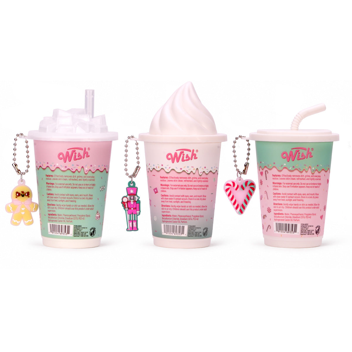 WISH Christmas Mini Wipes 3-Pack Gift Set