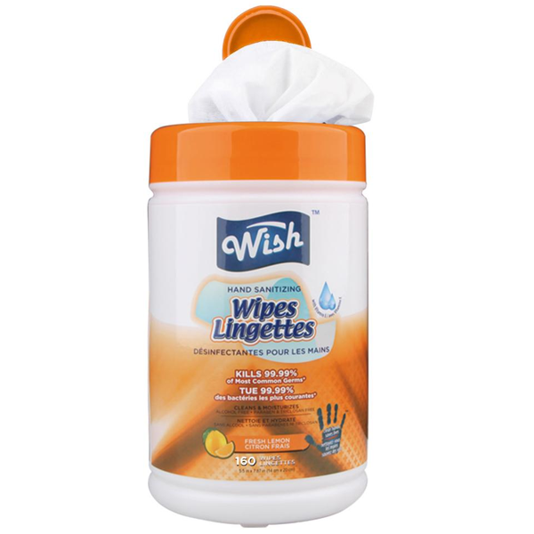 Sanitizing Hand Wipes, 6.75 x 6, Fresh Citrus, White, 270 Wipes/Canister -  ASE Direct